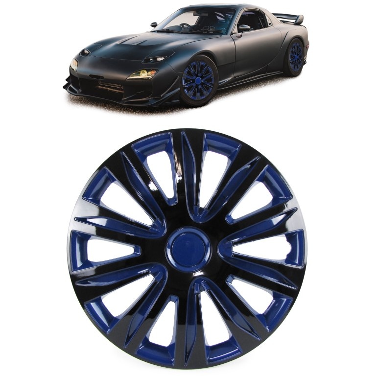 Tenzo-R - wieldoppen - voor stalen velgen - 14" - zwart blauw