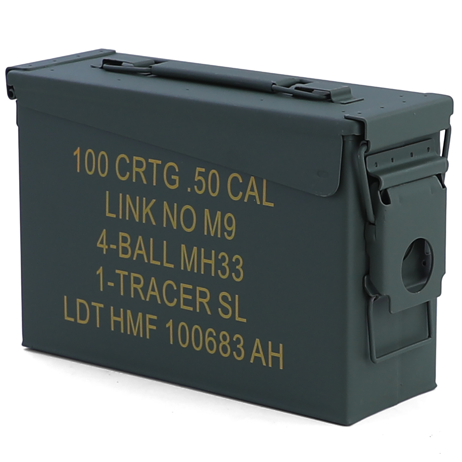 Munitiekist - metaal - 275x97x185 mm - groen - 1,6 kg