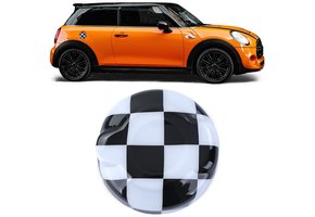 Tankdop - Mini F55 F56 F57 13-21 - Geblokt zwart/wit - Top kwaliteit