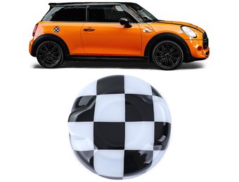 Tankdop - Mini F55 F56 F57 13-21 - Geblokt zwart/wit - Top kwaliteit