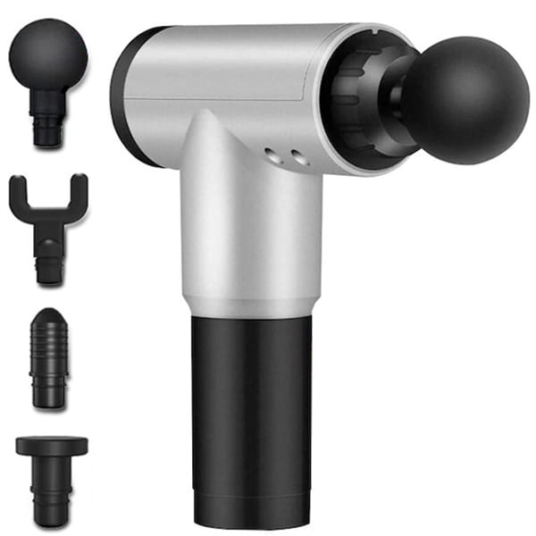 Massagepistool - 6 tips - krachtig - zwart