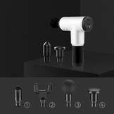 Massagepistool - 6 tips - krachtig - zwart