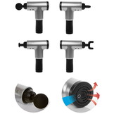 Massagepistool - 6 tips - krachtig - zwart