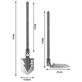 Overlevingsschep - 76x4x13,5cm - Multifunctioneel - Zwart