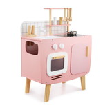 Kinderkeuken - 73x59x29.5cm - Retro - pastel roze