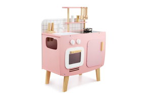 Kinderkeuken - 73x59x29.5cm - Retro - pastel roze