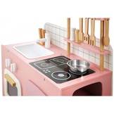 Kinderkeuken - 73x59x29.5cm - Retro - pastel roze