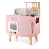 Kinderkeuken - 73x59x29.5cm - Retro - pastel roze
