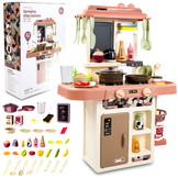 Kinderkeuken XL - 63x45.5x22 cm - Inclusief 42 accessoires - Roze