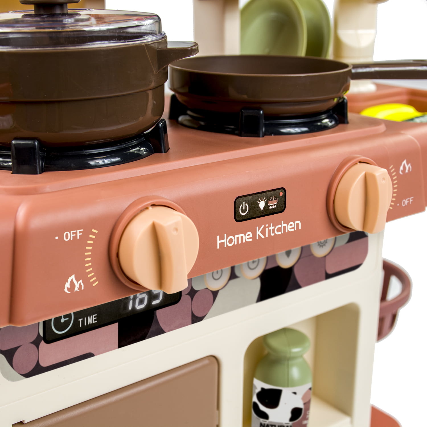 Kinderkeuken XL - 63x45.5x22 cm - Inclusief 42 accessoires - Roze