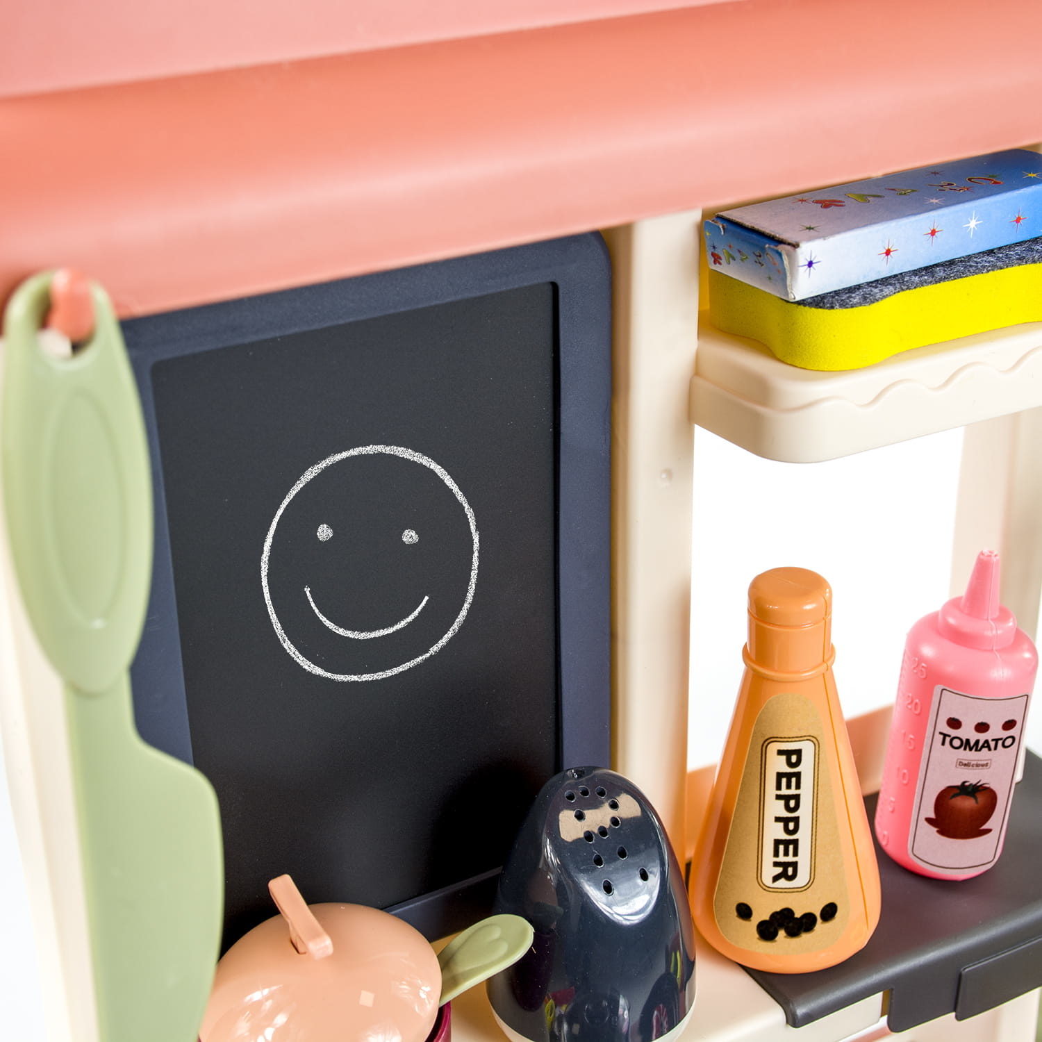 Kinderkeuken XL - 63x45.5x22 cm - Inclusief 42 accessoires - Roze