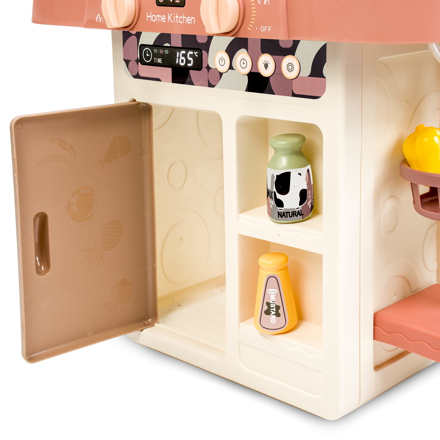 Kinderkeuken XL - 63x45.5x22 cm - Inclusief 42 accessoires - Roze