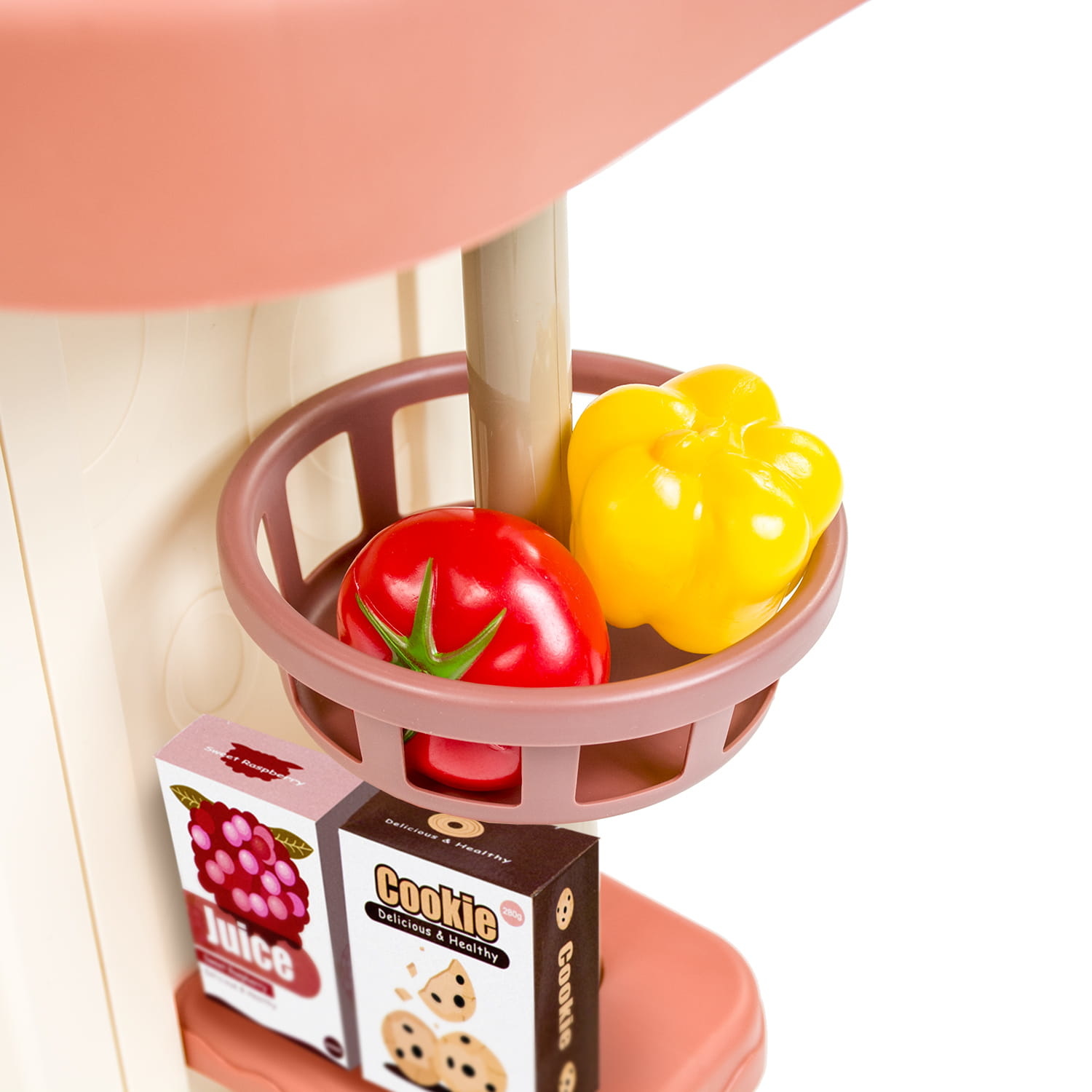 Kinderkeuken XL - 63x45.5x22 cm - Inclusief 42 accessoires - Roze