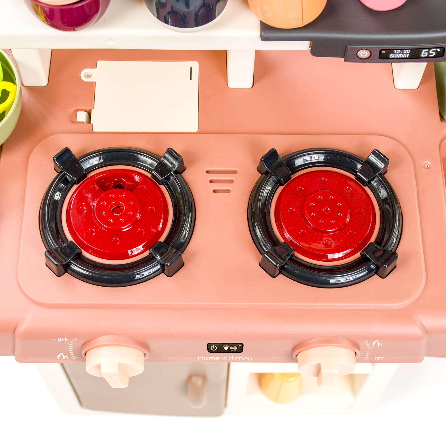 Kinderkeuken XL - 63x45.5x22 cm - Inclusief 42 accessoires - Roze