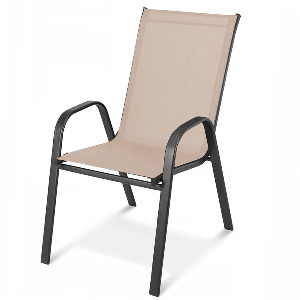 Tuinset - 140x80 - tafel en stoelen - beige