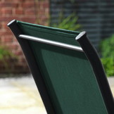 Tuinstoelset 6 stuks - 54x65cm - metalen frame - groen