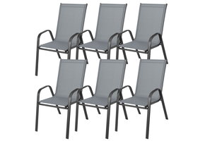 Tuinstoelen - 45x56cm - Comfortabel - grijs