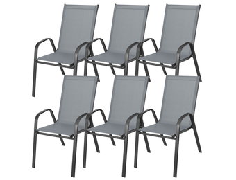 Tuinstoelen - 45x56cm - Comfortabel - grijs