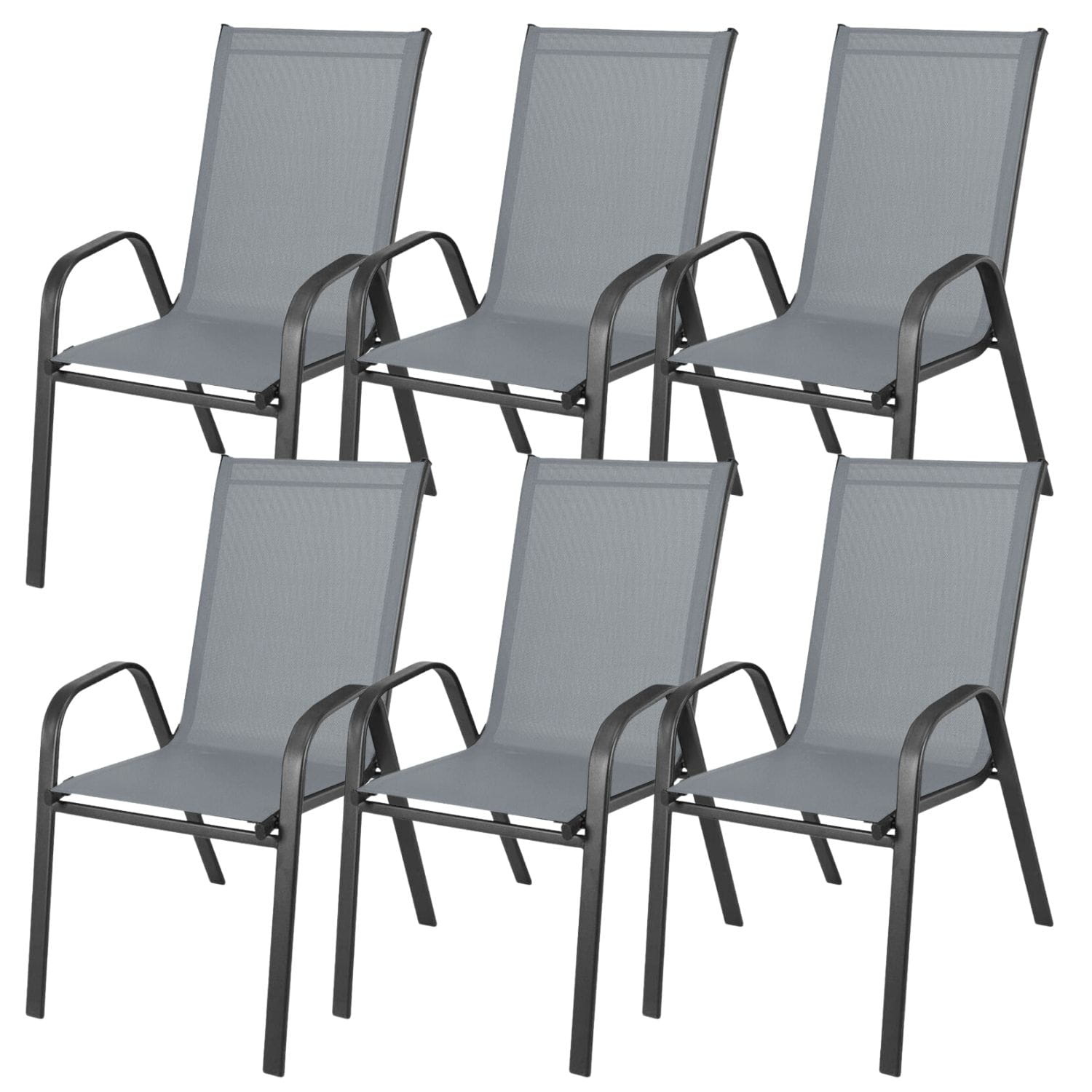 Tuinstoelen - 45x56cm - Comfortabel - grijs