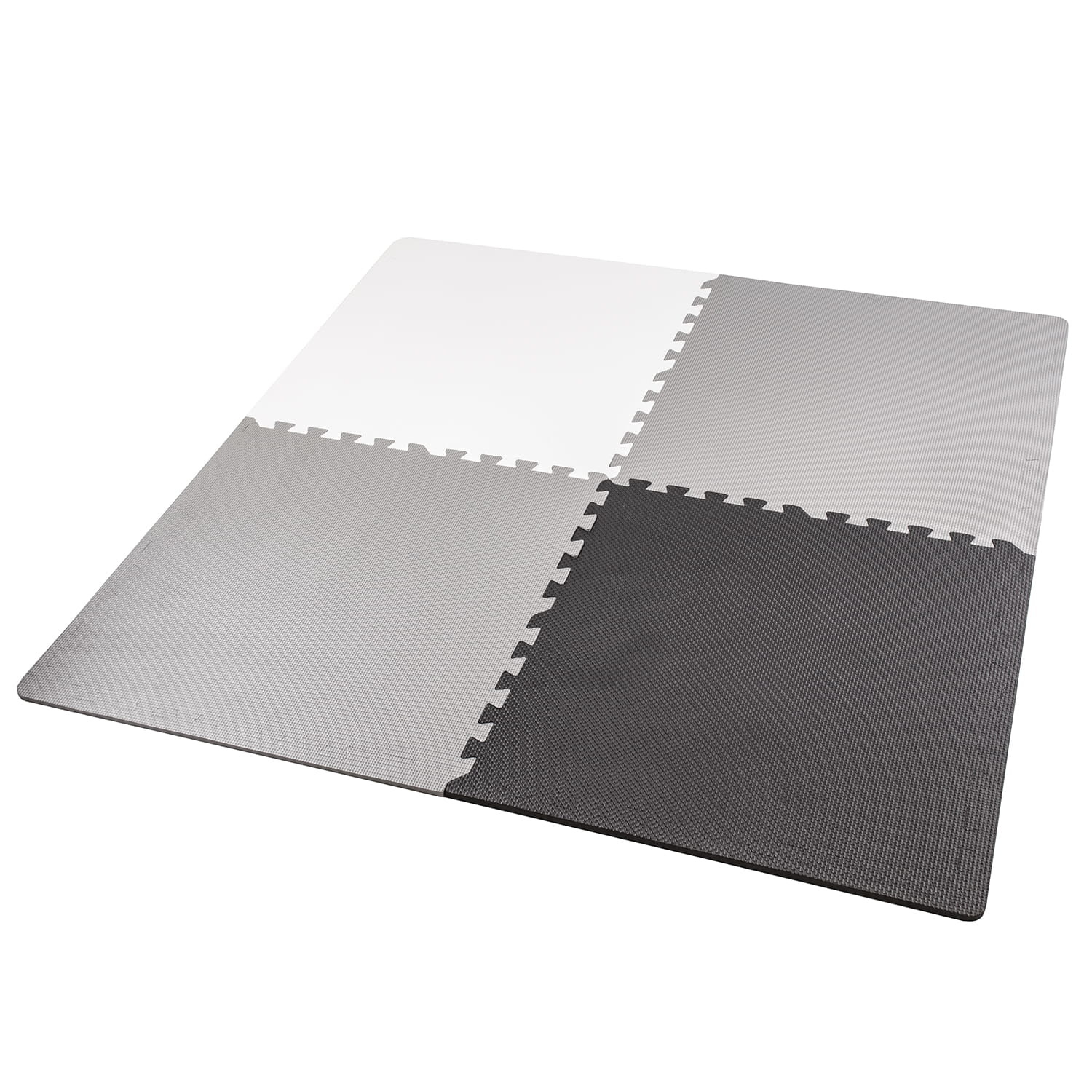 Foammat - 180x180cm - XXL - Veilig - Wit/Grijs