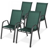 Tuinset - 140x80 - tafel en stoelen - Donkergroen