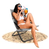Strandstoel - 60x96x90cm - Opklapbaar - Grijs