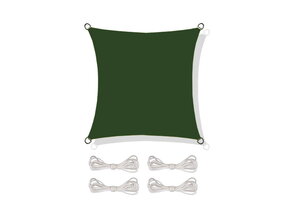 Schaduwdoek - 3,6x3,6m - 93% UV-bescherming - groen