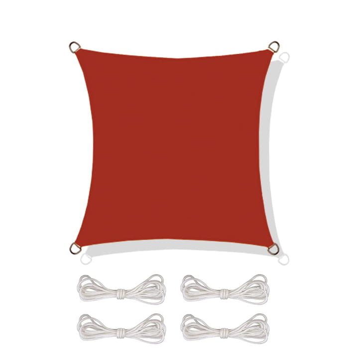 Schaduwdoek - 3,6x3,6m - UV-beschermend - Rood