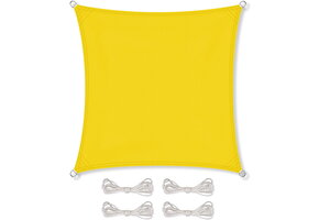 Schaduwdoek - 3,6x3,6m - Polyester - geel