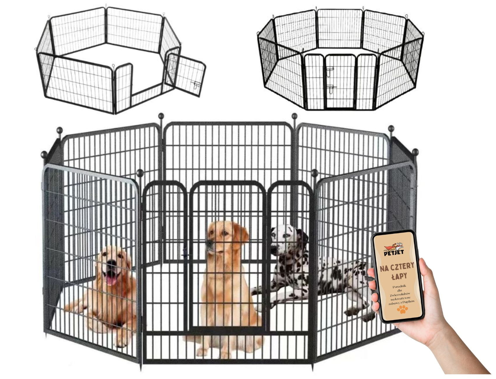 Puppyren - 80x80 - Mobiel - Zwart