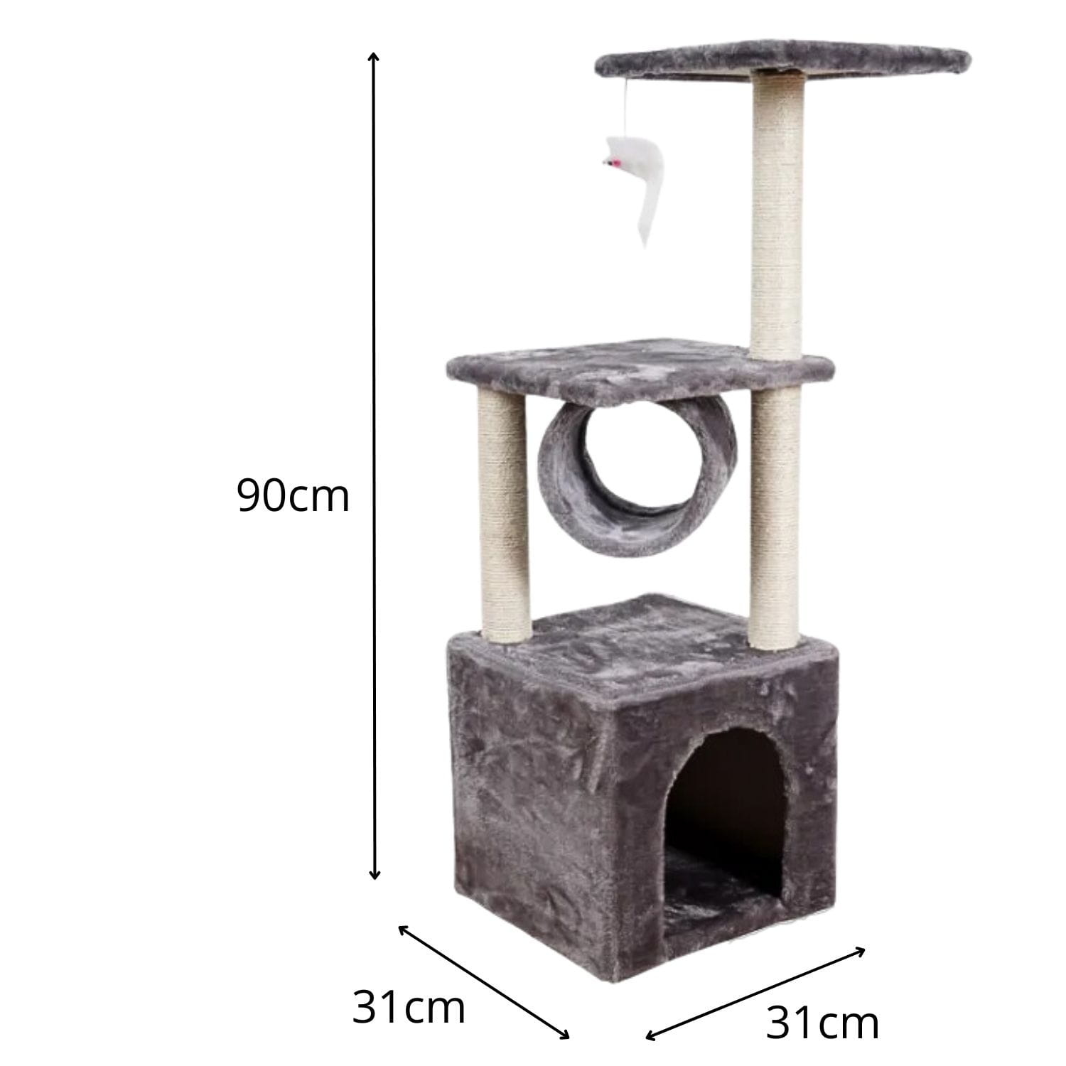 Krabpaal - 90cm - speelplezier - beige