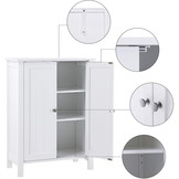 Badkamermeubel - 60x30x80cm - wit MDF