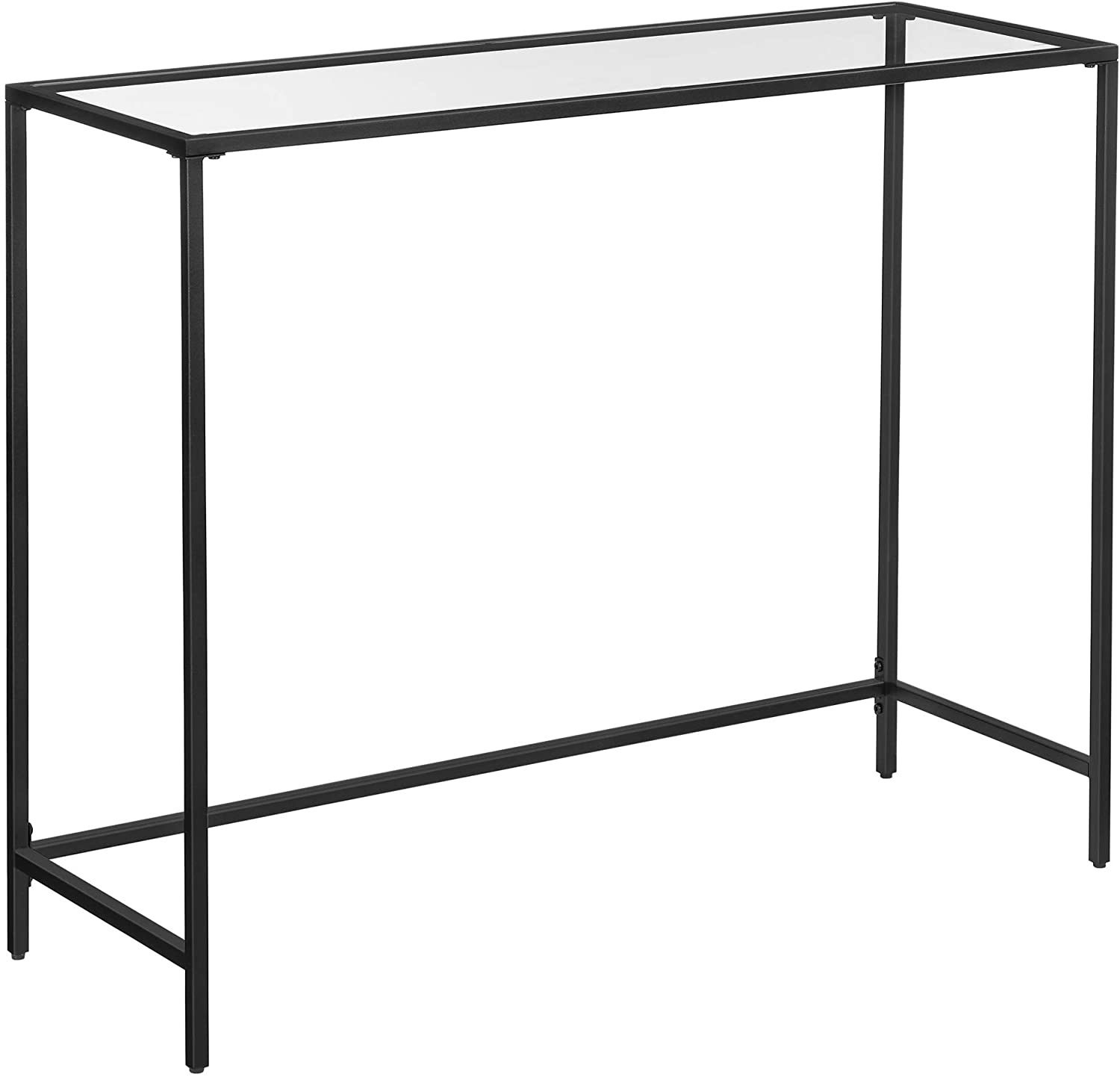 Salonconsole - 100x35x80 - Gehard glas - Zwart
