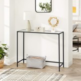 Salonconsole - 100x35x80 - Gehard glas - Zwart