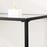 Salonconsole - 100x35x80 - Gehard glas - Zwart