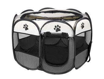 Honden/Kat box - 80cm - Opvouwbaar - Grijs