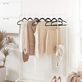 Kleerhangers - 45x23,5cm - Velours - zwart