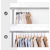 Kleerhangers - 45x23,5cm - Velours - zwart