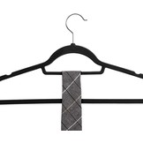 Kleerhangers - 45x23,5cm - Velours - zwart