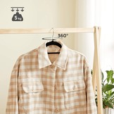 Kleerhangers - 45x23,5cm - Velours - zwart