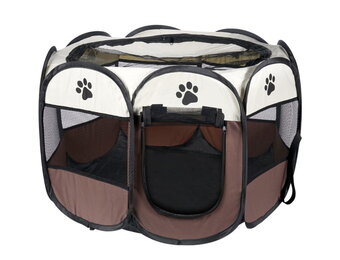 Honden/katten box - 80cm - opvouwbaar - bruin