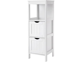 Badkamermeubel - 30x30x89 cm - MDF - wit