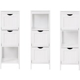 Badkamermeubel - 30x30x89 cm - MDF - wit