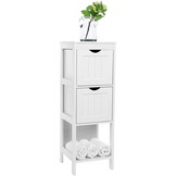 Badkamermeubel - 30x30x89 cm - MDF - wit