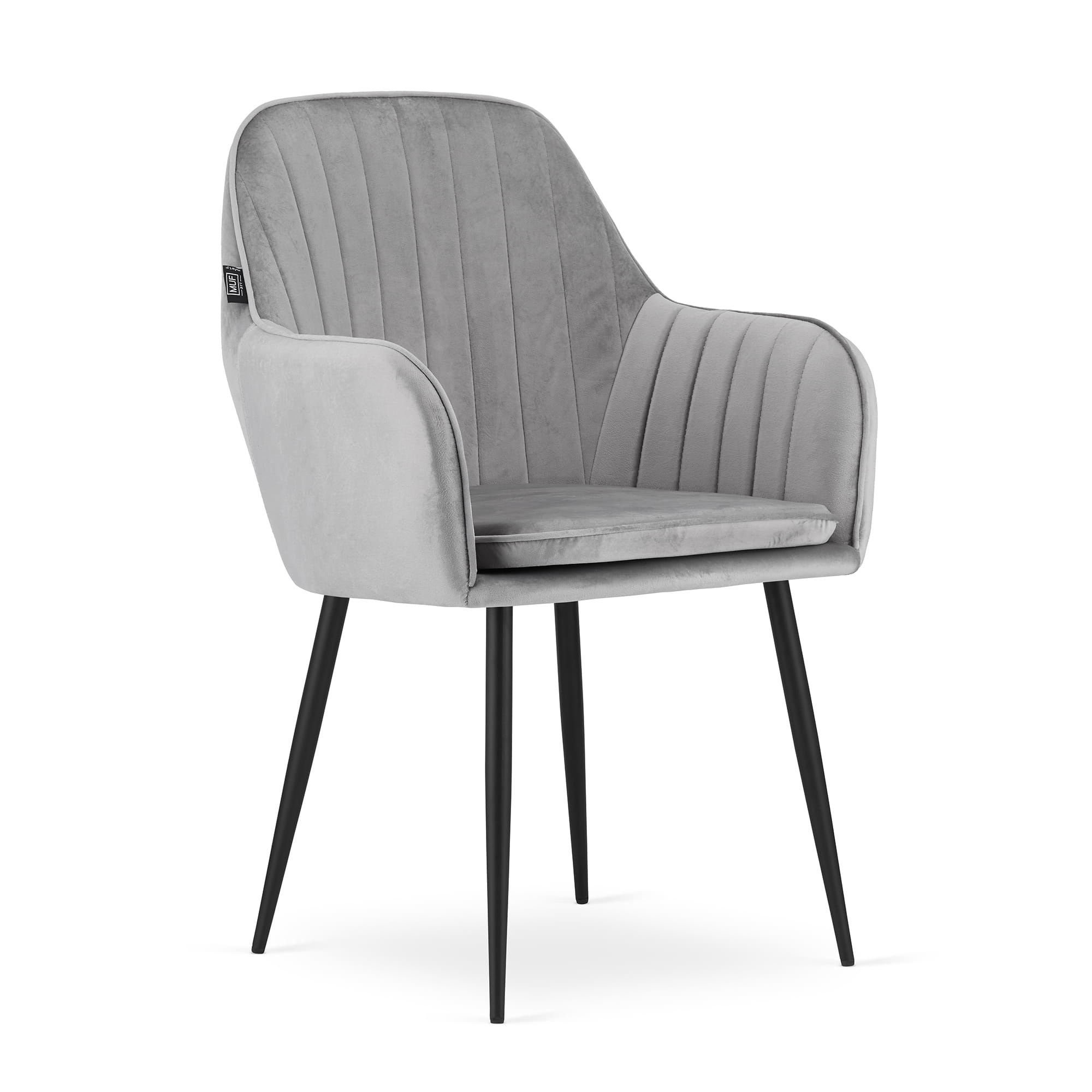 Kamerstoel - 57.5x56.5x86.5cm - Ergonomisch - Zilvergrijs