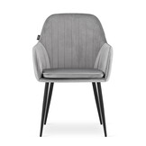 Kamerstoel - 57.5x56.5x86.5cm - Ergonomisch - Zilvergrijs