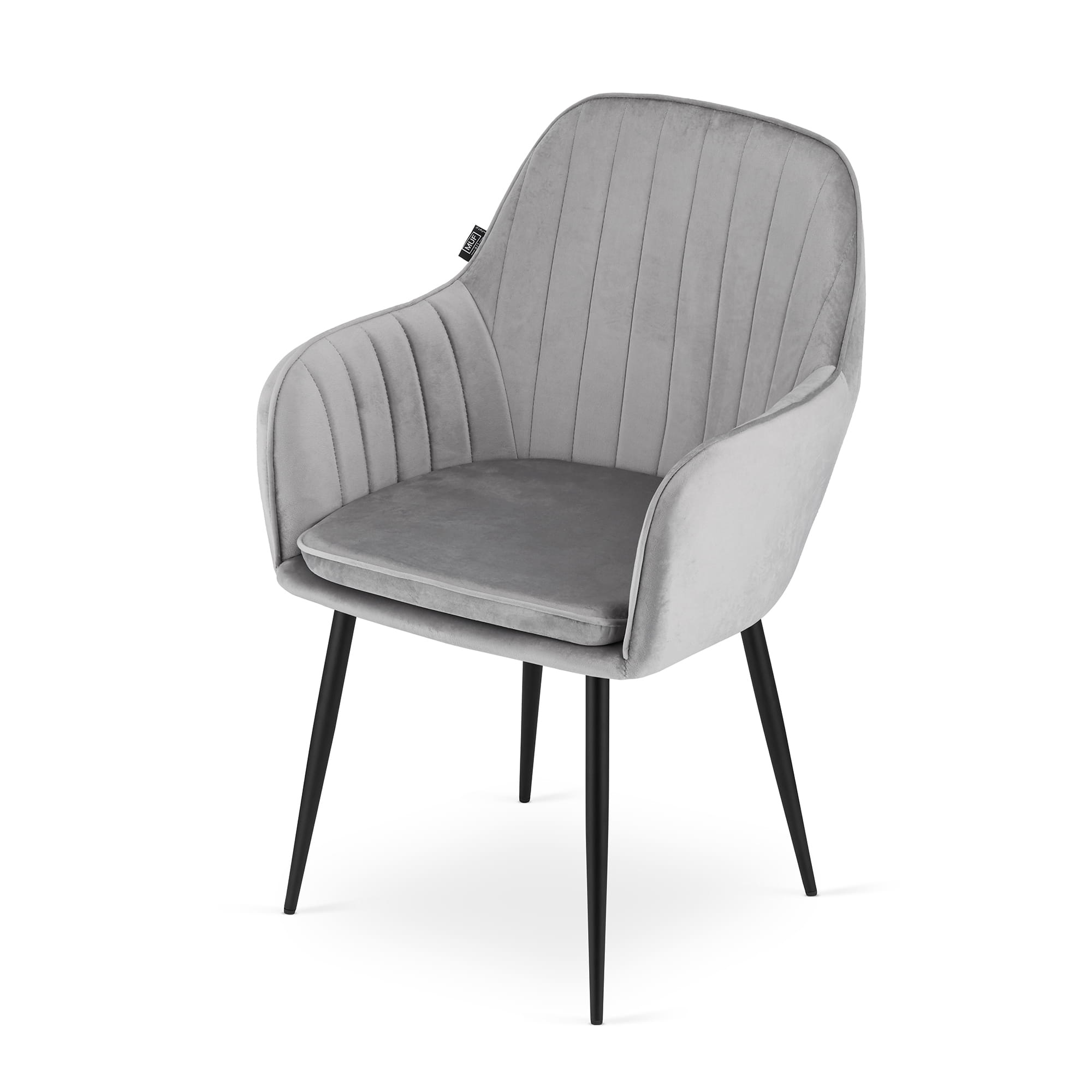 Kamerstoel - 57.5x56.5x86.5cm - Ergonomisch - Zilvergrijs