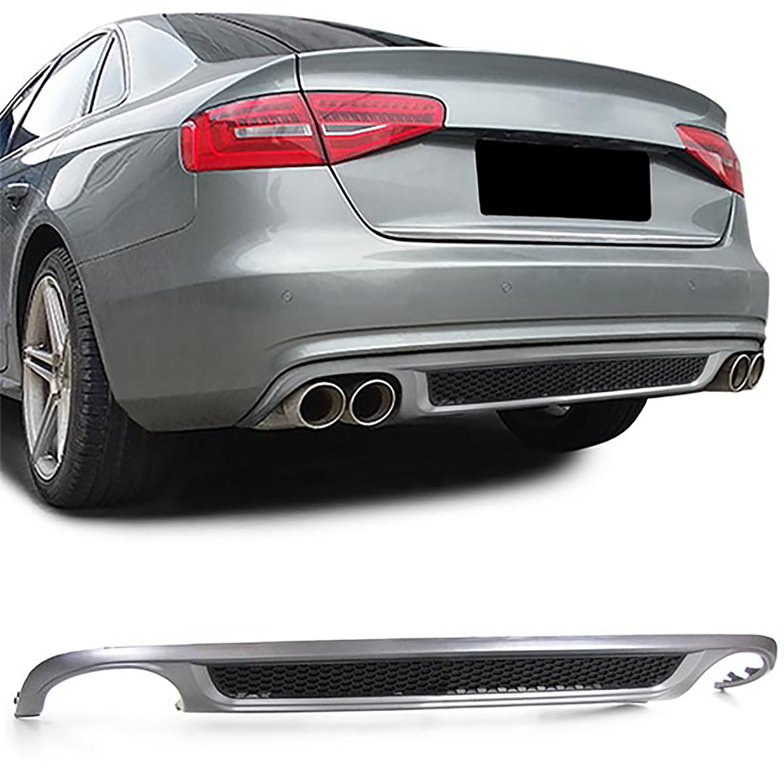 Achterbumper diffuser - voor Audi A4 B8 Sedan Avant 2007-2011