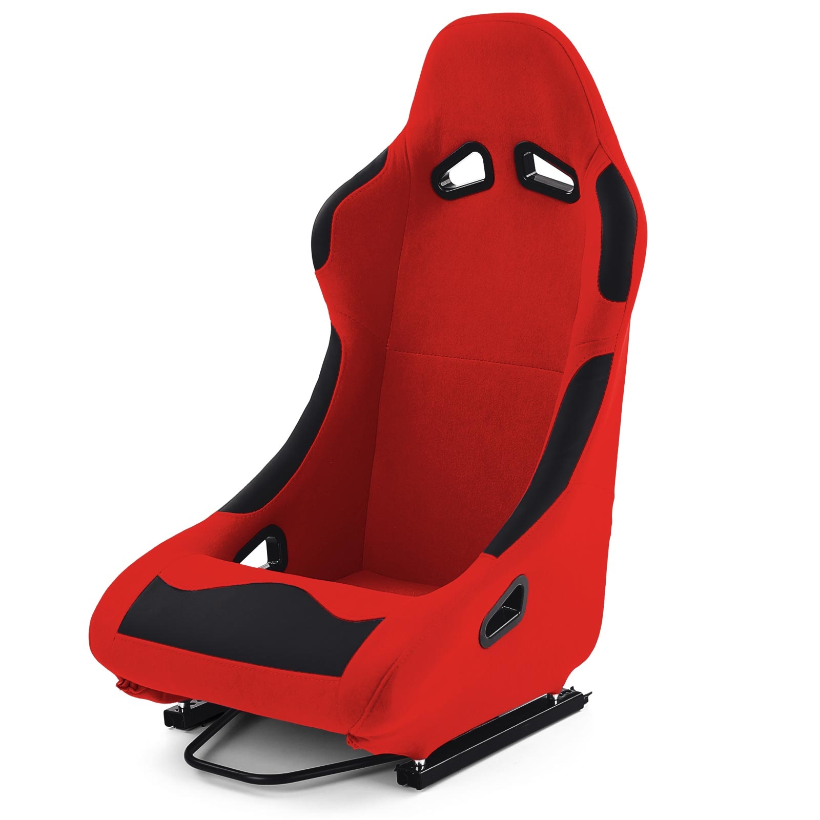 Tenzo-R - sportstoel - met rails - kunstleer - zwart rood