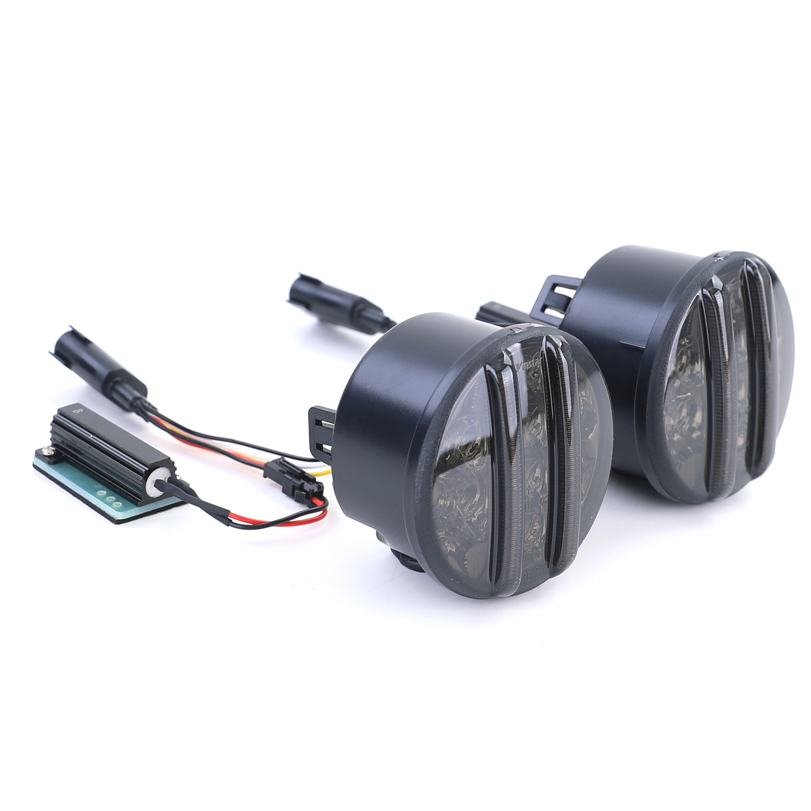 Knipperlichten - voor Jeep Wrangler - voorkant - L en R - zwart